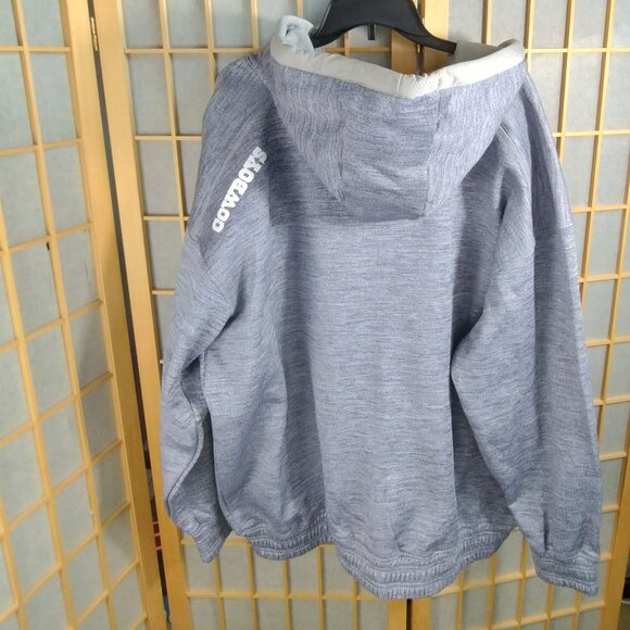 Dallas Cowboys Authentic Full Zip Fleece Jacket Grey Size 3XL - Picture 2 of 11